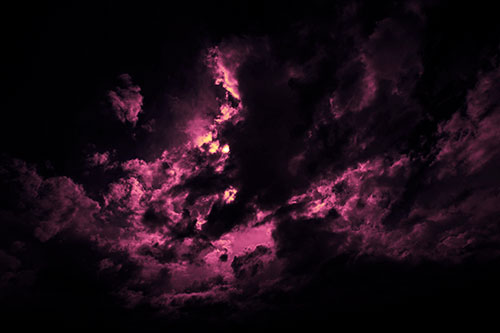 Sun Eyed Open Mouthed Creature Cloud (Purple Tint Photo)