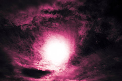 Sun Vortex Consumes Clouds (Purple Tint Photo)