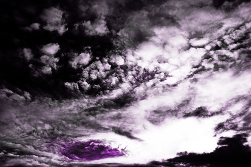 Evil Eyed Cloud Invades Bright White Light (Purple Tone)
