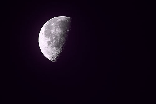 Half Moon Shining Bright (Purple Tone Photo)