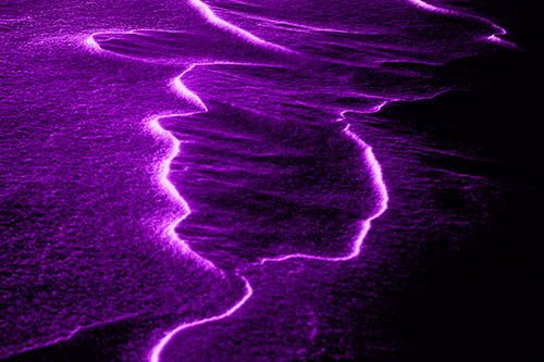 Lightning Streak Snow Drift (Purple Tone Photo)