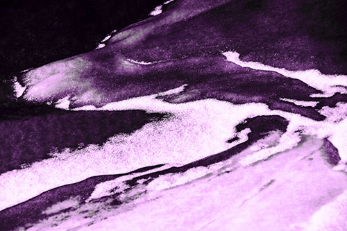 Sleeping Polar Bear Ice Formation (Purple Tone Photo)