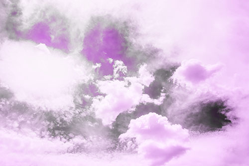 Spiraling Black Hole Swallows Pale Pastel Clouds (Purple Tone)