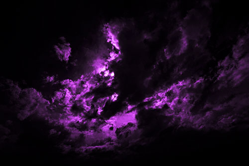 Sun Eyed Open Mouthed Creature Cloud (Purple Tone Photo)