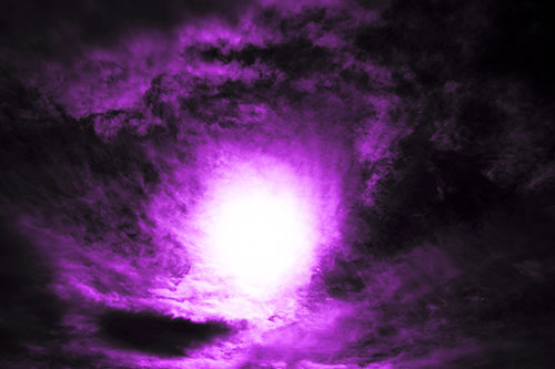 Sun Vortex Consumes Clouds (Purple Tone Photo)