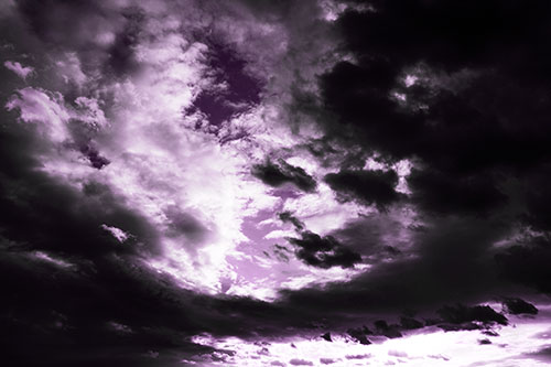 Thick Dark Cloud Refuses To Split In Half (Purple Tone Photo)
