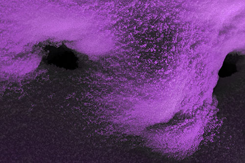 Triangle Powdered Snow Face Atop Soil (Purple Tone)