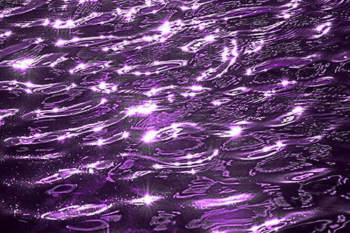 Water Ripples Sparkling Among Sunlight (Purple Tone Photo)