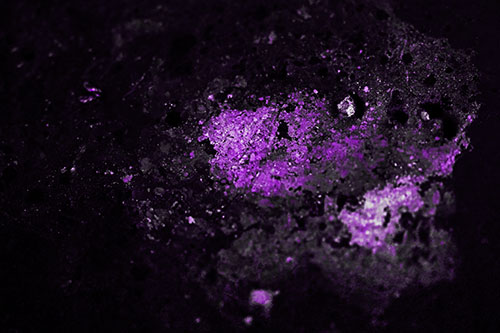 Wide Eyed Oil Demon Face Floating Atop Water (Purple Tone)