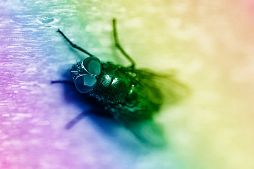 Blow Fly Spread Vertically (Rainbow Shade Photo)
