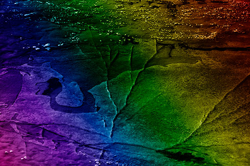 Bubble Cracking River Ice (Rainbow Shade)