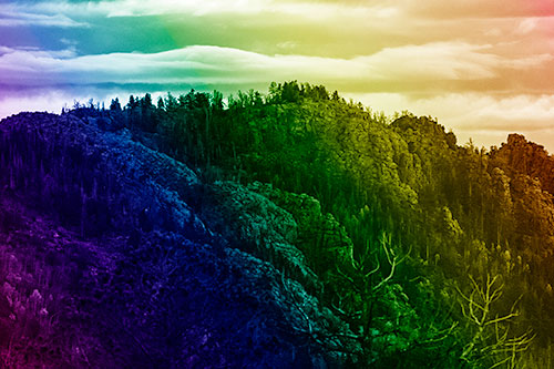 Cloudy Summit Trailhead Mountain Top (Rainbow Shade Photo)