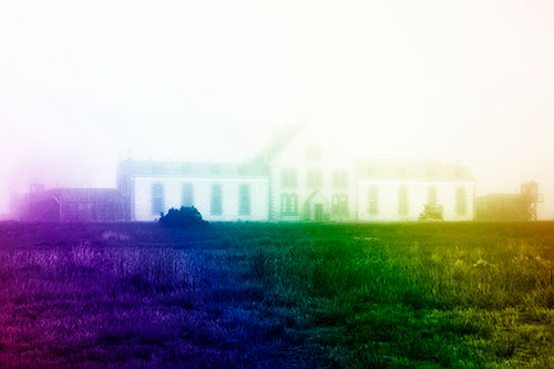 Fog Engulfs Historic State Penitentiary (Rainbow Shade Photo)