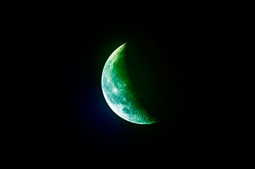 Half Crescent Blue Moon (Rainbow Shade)