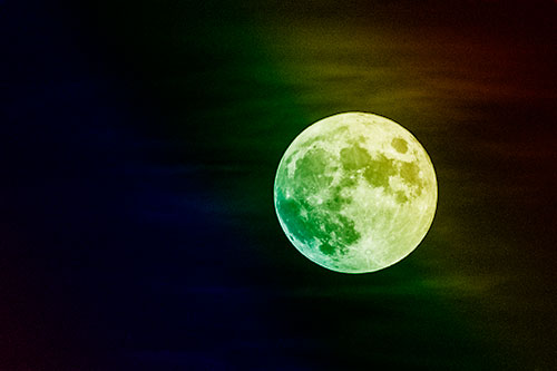 October Full Hunters Moon (Rainbow Shade Photo)