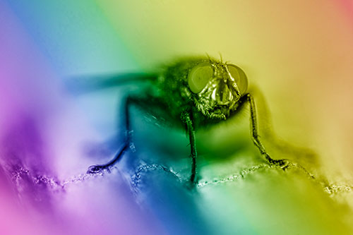 Open Mouthed Cluster Fly Shocked With Fear (Rainbow Shade)