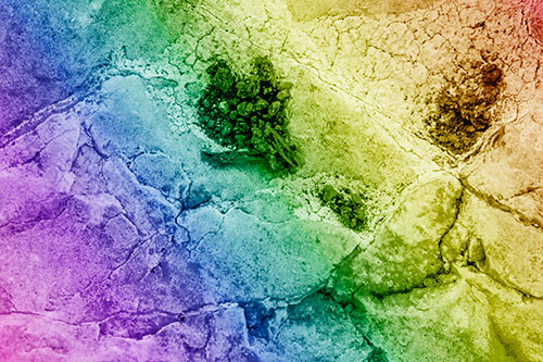 Pebble Eyed Rock Face Cracking Smile (Rainbow Shade)