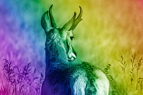 Pronghorn Watching Annoying Fly Buzzing Around (Rainbow Shade)