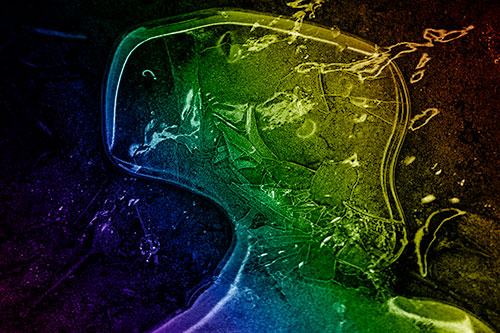 Shattering Ice Head Cracking Smile Along Shore (Rainbow Shade)