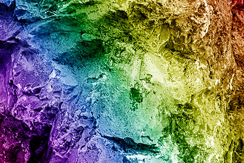Shut Eyed Rock Face Decomposing (Rainbow Shade)
