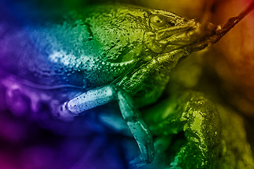 Slimy Wet Bulging Eyed Crayfish (Rainbow Shade Photo)