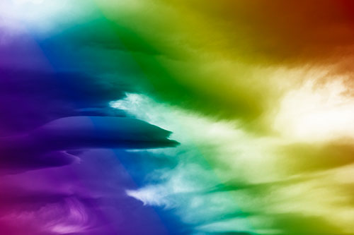 Smooth Cloud Sails Along Swirling Formations (Rainbow Shade Photo)