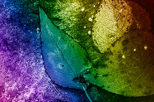Soggy Cannibal Leaf Face Chewing Another Leaf (Rainbow Shade)