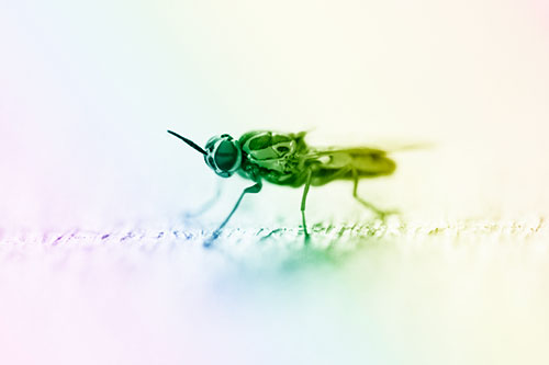 Soldier Fly Standing Still Among Light (Rainbow Shade)