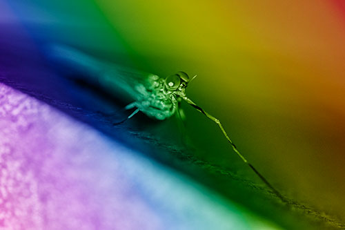 Stretching Mayfly Relaxing Among Shade (Rainbow Shade)