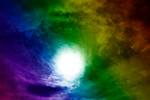 Sun Vortex Consumes Clouds (Rainbow Shade Photo)