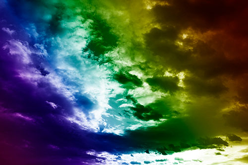 Thick Dark Cloud Refuses To Split In Half (Rainbow Shade Photo)