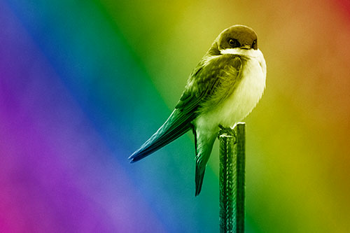 Tree Swallow Keeping Watch (Rainbow Shade)