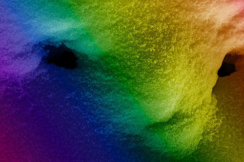 Triangle Powdered Snow Face Atop Soil (Rainbow Shade)