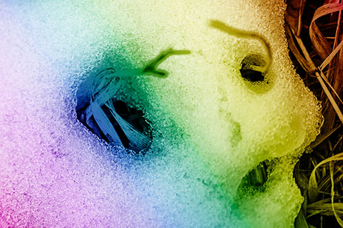 Twisting Grass Eyed Snow Face (Rainbow Shade Photo)