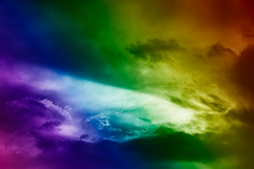White Light Tearing Through Clouds (Rainbow Shade Photo)