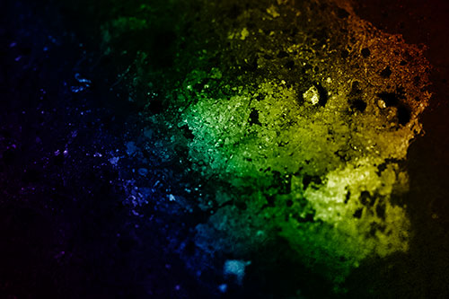 Wide Eyed Oil Demon Face Floating Atop Water (Rainbow Shade)