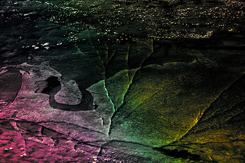Bubble Cracking River Ice (Rainbow Tint)
