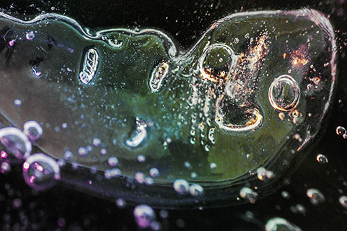Happy Bubble Faced Blob Frozen Among River (Rainbow Tint)