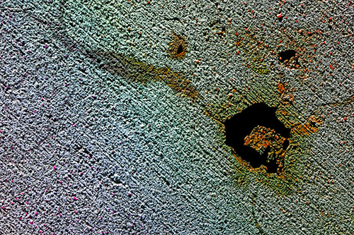 Screaming Wet Asphalt Face Cracking Apart (Rainbow Tint)