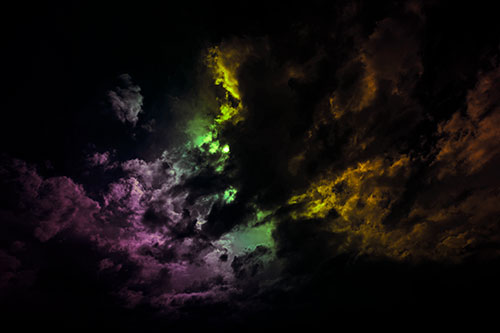 Sun Eyed Open Mouthed Creature Cloud (Rainbow Tint Photo)