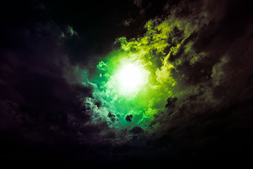 Sun Vortex Cloud Spiral (Rainbow Tint)