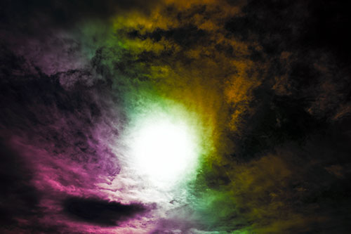 Sun Vortex Consumes Clouds (Rainbow Tint Photo)