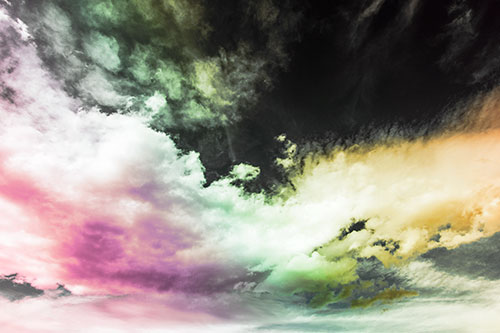 Sunset Illuminating Large Cloud Mass (Rainbow Tint)