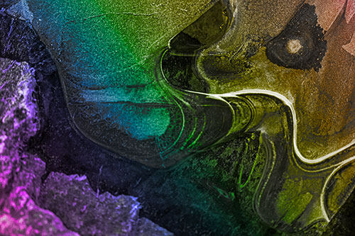 Angry Fuming Frozen River Ice Face (Rainbow Tone)