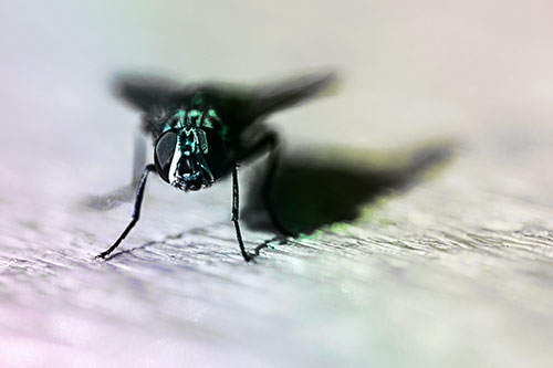 Blow Fly Standing Guard (Rainbow Tone Photo)