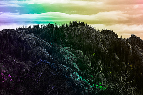 Cloudy Summit Trailhead Mountain Top (Rainbow Tone Photo)