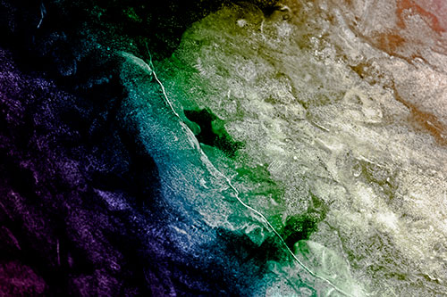 Cracking Demonic Ice Face Pig (Rainbow Tone Photo)