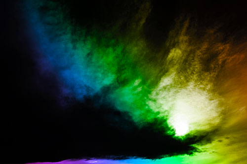 Dark Cloud Mass Holding Sun (Rainbow Tone Photo)