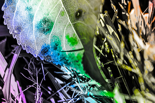 Eye Winking Shadow Smirking Leaf Face (Rainbow Tone)