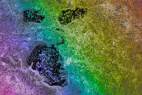 Frozen Ice Screaming Pebble Soil Face (Rainbow Tone)